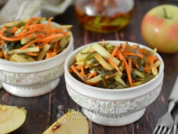 Фото блюда: Салат из морской капусты и моркови