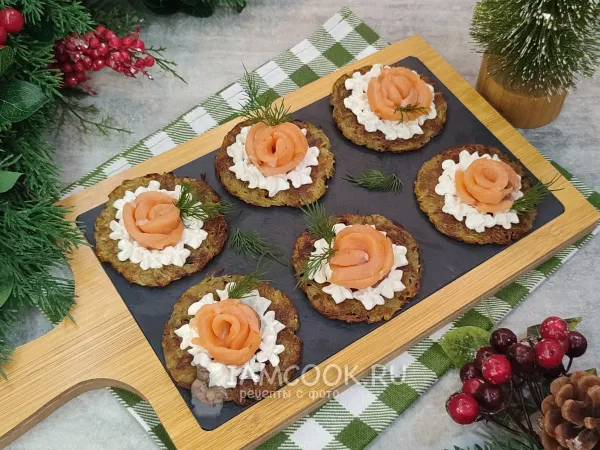 Фото блюда: Закуска из красной рыбы с творожным сыром