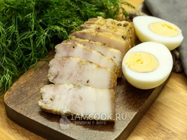 Фото блюда: Грудинка, запеченная с горчицей в духовке