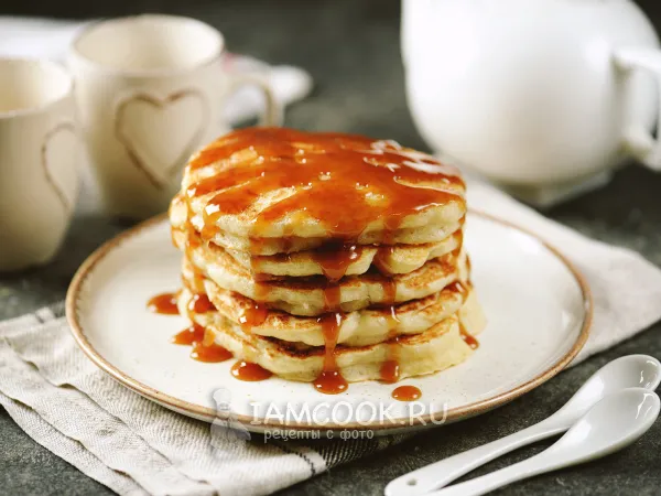 Фото блюда: Постные блины с манкой