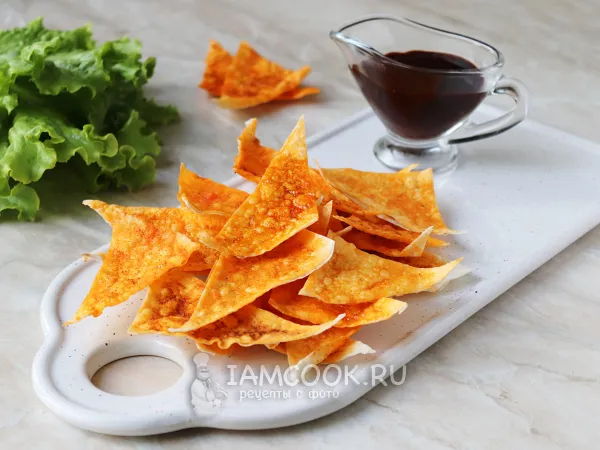 Фото блюда: Чипсы из лаваша в микроволновке