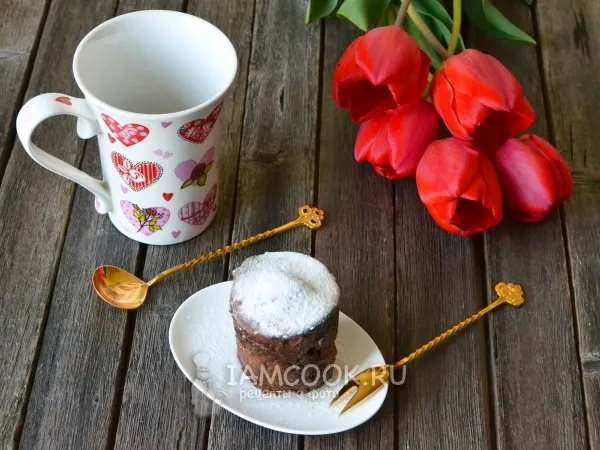 Фото блюда: Кекс в стакане в микроволновке