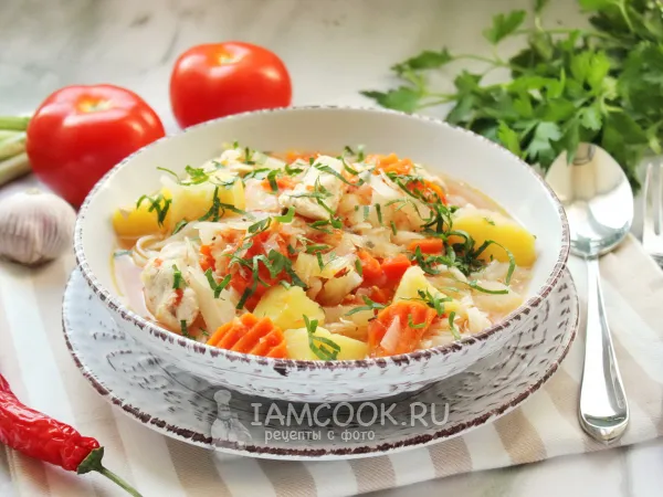 Фото блюда: Лагман с курицей в мультиварке