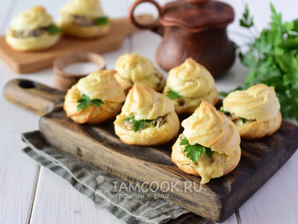 Фото блюда: Жульен в профитролях