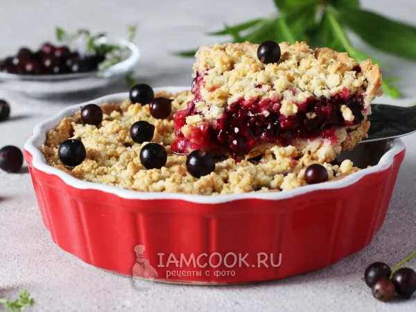 Фото блюда: Постный пирог со смородиной (чёрной)