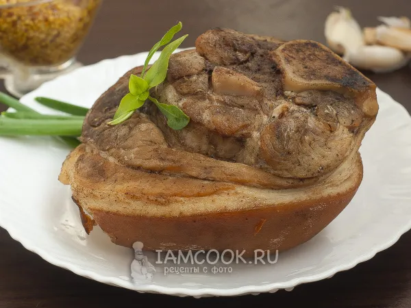 Фото блюда: Копченая рулька (горячего копчения)