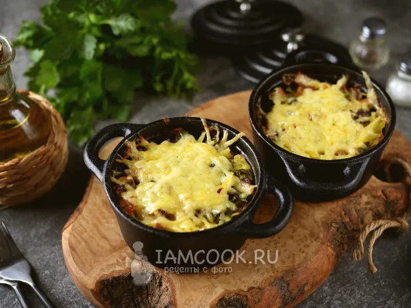 Фото блюда: Картофельная бабка в горшочках