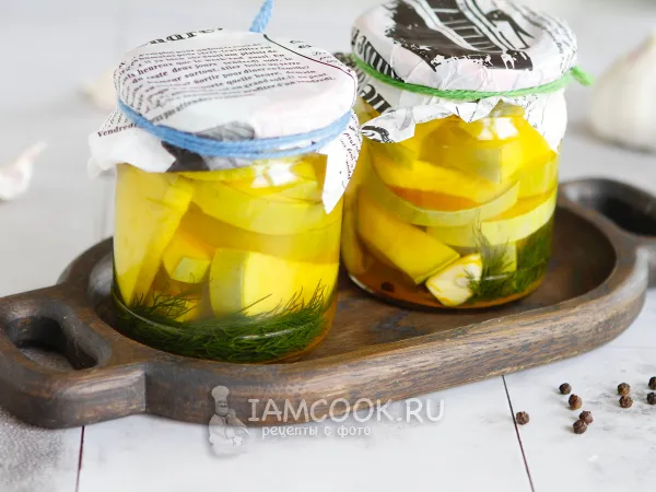 Фото блюда: Маринованные кабачки с куркумой на зиму