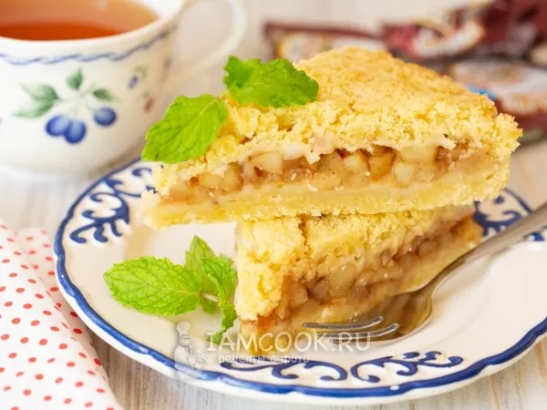Фото блюда: Пирог-крошка с яблоками и корицей