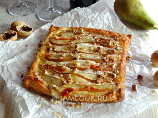 Фото блюда: Слойка с сыром и грушей