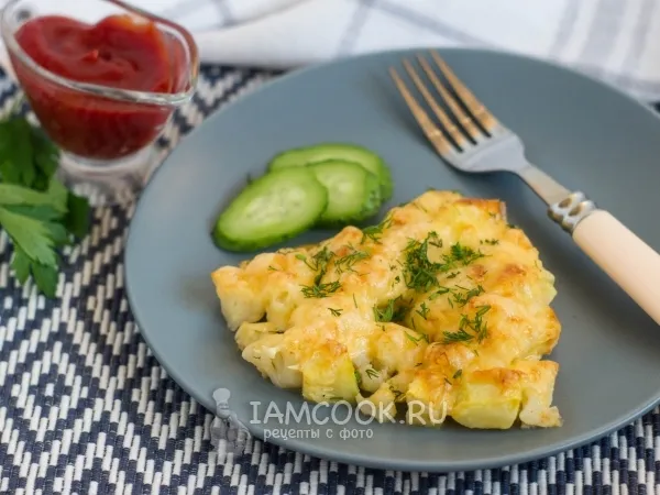 Фото блюда: Кабачки с цветной капустой в духовке