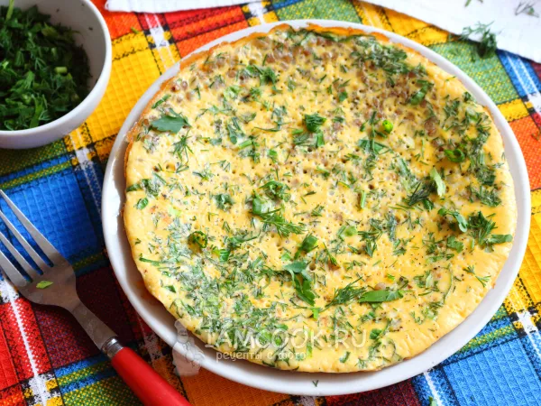 Фото блюда: Омлет с гречкой