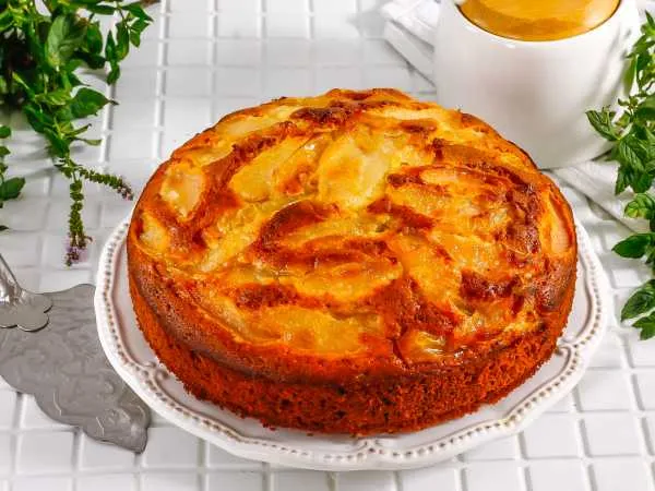 Фото блюда: Пирог с карамелизированными грушами