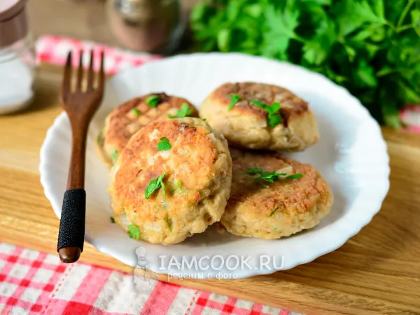 Фото блюда: Рыбные оладьи с манкой