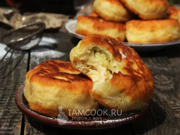 Фото блюда: Жареные пирожки с ревенем