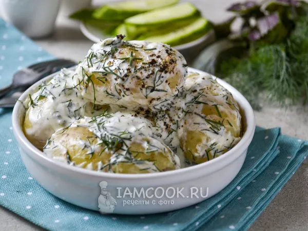 Фото блюда: Молодая картошка в сметане с укропом