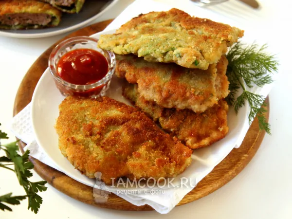 Фото блюда: Шницель из капусты с фаршем
