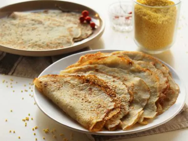 Фото блюда: Постные пшенные блины