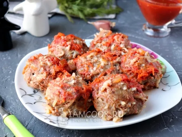 Фото блюда: Тефтели с рисом и капустой