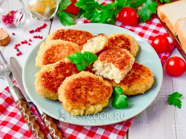 Фото блюда: Рыбные котлеты из трески с манкой