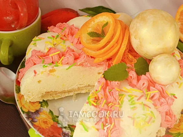 Фото блюда: Апельсиновый муссовый торт