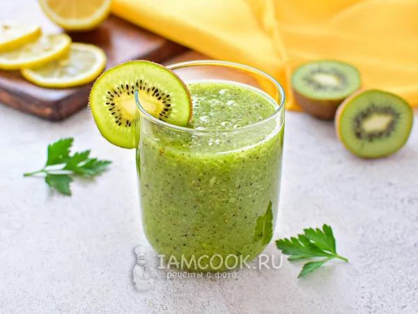Фото блюда: Смузи из киви, лимона и петрушки