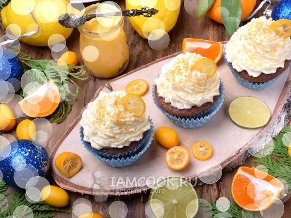 Фото блюда: Капкейки с кумкватом и цитрусовым курдом