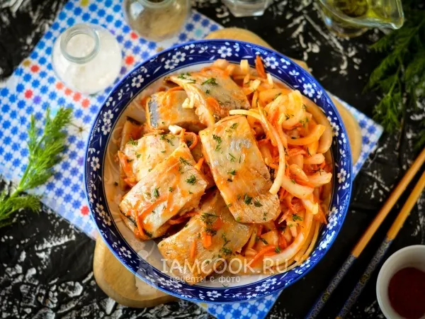 Фото блюда: Селедка по-корейски с морковкой и луком