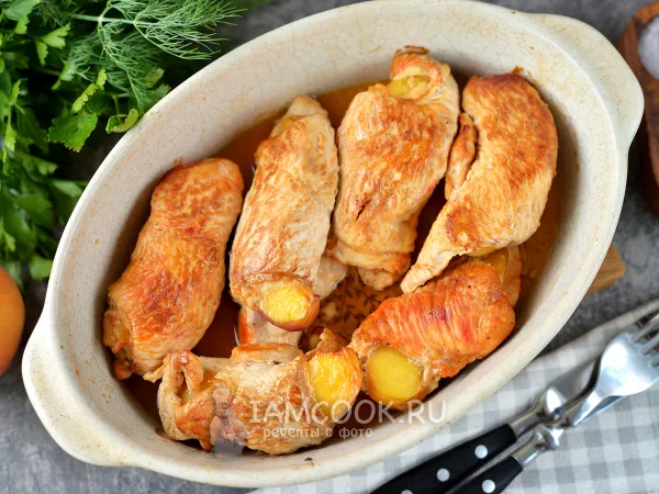 Фото блюда: Индейка с персиками в духовке