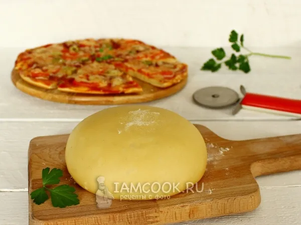 Фото блюда: Тесто для пиццы на сметане без дрожжей (+пицца)