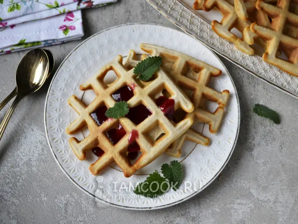 Фото блюда: Вафли на кислом молоке