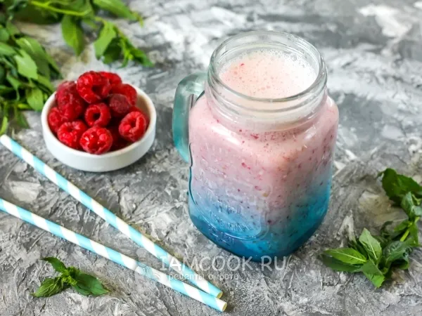 Фото блюда: Малиновый молочный коктейль