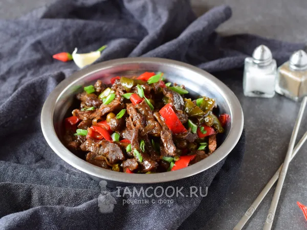 Фото блюда: Говядина в устричном соусе