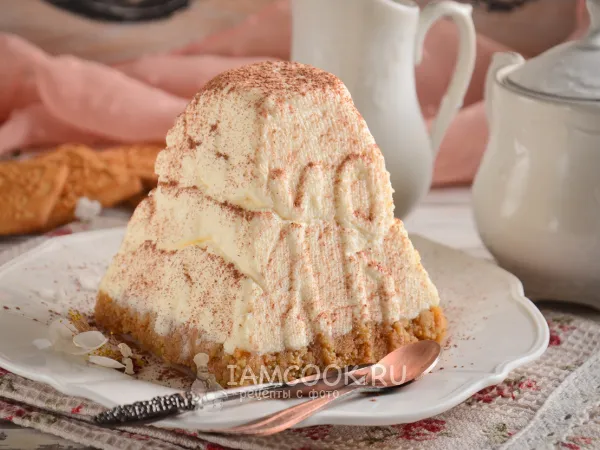 Фото блюда: Пасха из печенья и творога