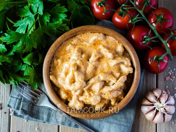 Фото блюда: Бефстроганов из свинины в мультиварке