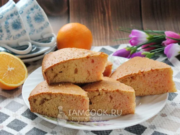 Фото блюда: Постный апельсиновый пирог