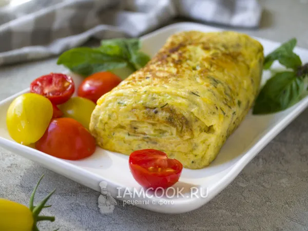 Фото блюда: Рулет из кабачков на сковороде