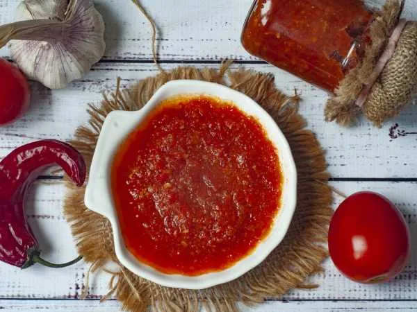 Фото блюда: Острая аджика из кабачков на зиму