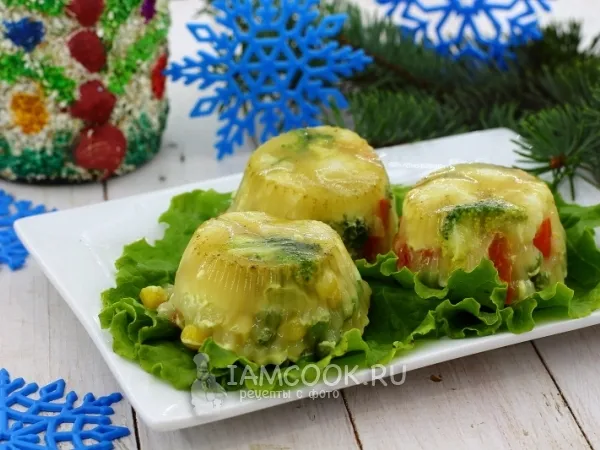 Фото блюда: Заливное из овощей