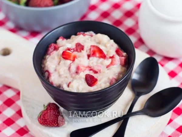 Фото блюда: Овсянка с клубникой