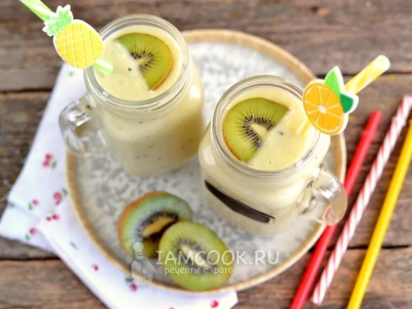 Фото блюда: Фруктовый милкшейк с мороженым