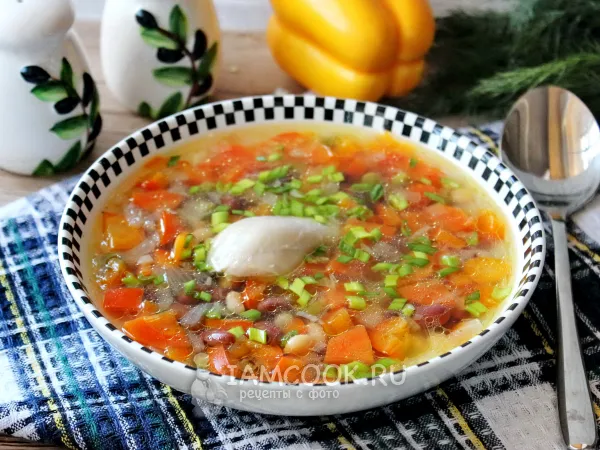 Фото блюда: Фасолевый суп без картошки