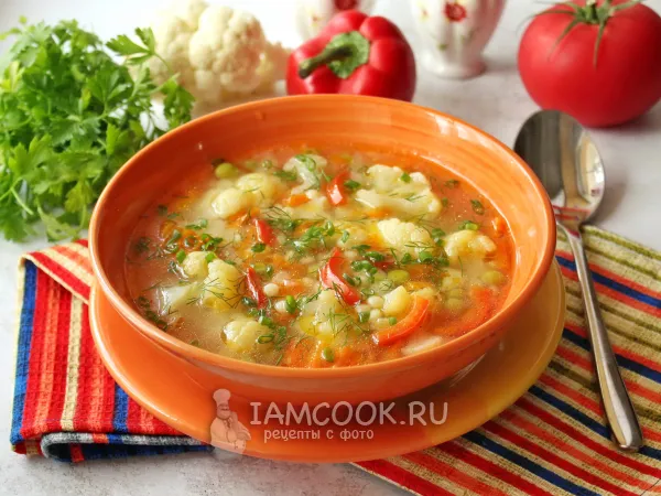 Фото блюда: Овощной суп с птитимом