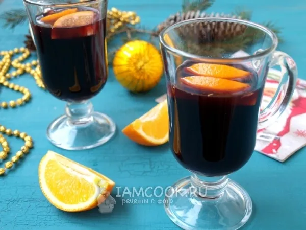 Фото блюда: Глинтвейн с апельсином и корицей