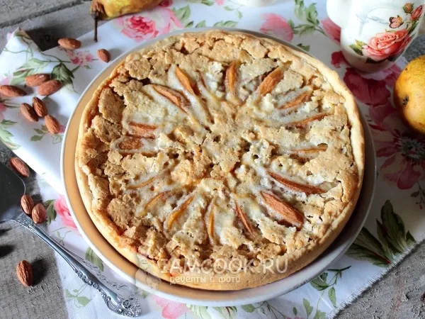 Фото блюда: Пирог с грушами и орехами
