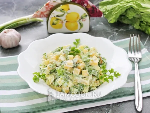 Фото блюда: Салат с омлетом и пекинской капустой