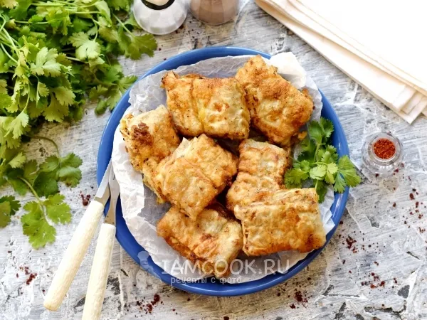 Фото блюда: Конвертики из лаваша с фаршем «Шустрики»