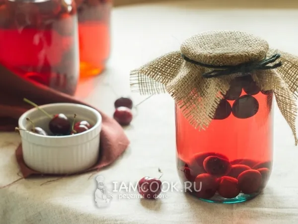 Фото блюда: Компот из черешни без стерилизации на зиму