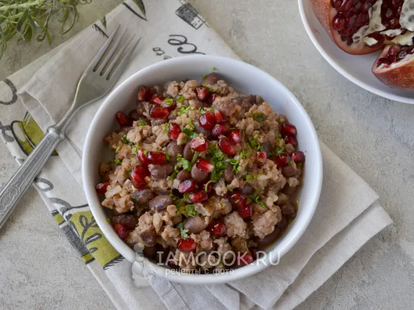 Фото блюда: Лобио с фаршем (из красной фасоли)