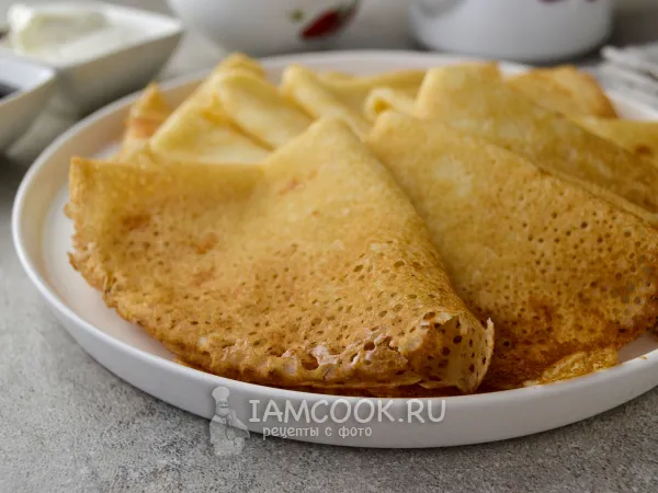 Фото блюда: Блины из рисовой муки на ряженке